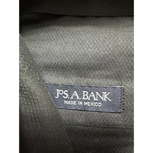 JoS. A. Banks Pants Mens 36 Reg Pinstripe Gunmetal Grey Pleats Wool Dress Work - Picture 7 of 16